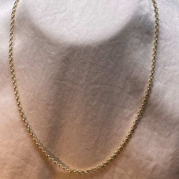 14k yellow gold 3 mm rolo - 18 in with lobsterclasp- 3.9 grams